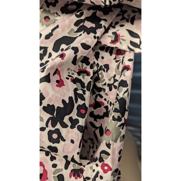 UNTUCKit Simone Tie‎ Waist Floral Button Front Cotton Stretch Shirt Dress Size 4 - Picture 6 of 10